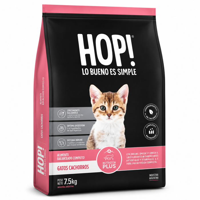 Hop! - Kitten Balanceado Completo Gatos Pequeños